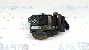 Seat belt 2 row right with squib for Kia Sportage 23-25, black with black fastening, melted, covered in soot