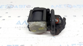 Seat belt 2 row right with squib for Kia Sportage 23-25, black with black fastening, melted, covered in soot