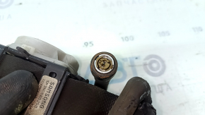 Seat belt 2 row right with squib for Kia Sportage 23-25, black with black fastening, melted, covered in soot