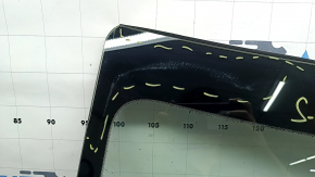 Kia Sportage 23-25 windshield under the humidity sensor and camera, air along the edge, torn seal, air under the trim, melted bracket, covered in soot 