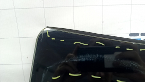 Kia Sportage 23-25 windshield under the humidity sensor and camera, air along the edge, torn seal, air under the trim, melted bracket, covered in soot 