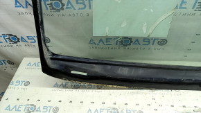 Kia Sportage 23-25 windshield under the humidity sensor and camera, air along the edge, torn seal, air under the trim, melted bracket, covered in soot 