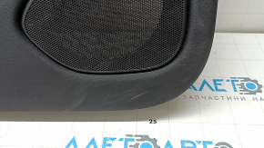 Black front left door panel for Volvo XC60 18-26, armrest and insert in brown Nappa leather, with Harman Kardon trim, tears, scratches, needs cleaning
