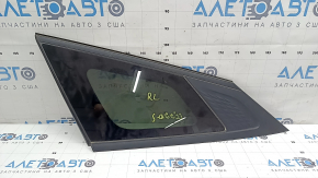 Rear left window, blind glass, Kia Sportage 23-26, matte black, tinted, worn