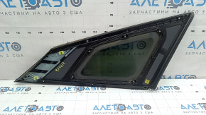 Rear left window, blind glass, Kia Sportage 23-26, matte black, tinted, worn