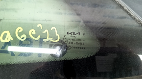 Rear left window, blind glass, Kia Sportage 23-26, matte black, tinted, worn