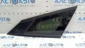 Rear right window, blind glass, Kia Sportage 23-26, matte black, tinted, seal melted