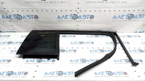 Door glass, rear right window with seal, tinted, Hyundai Santa Fe 24-26