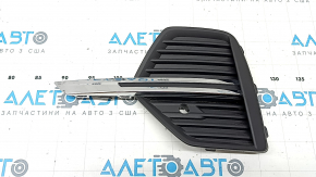 Left front bumper grille for Volvo XC60 22-23 B5, B6, black with chrome, for parking sensors