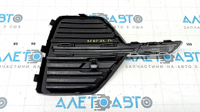 Left front bumper grille for Volvo XC60 22-23 B5, B6, black with chrome, for parking sensors