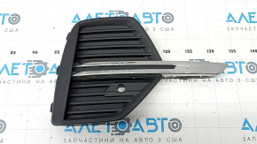 Right front bumper grille for Volvo XC60 22-23 B5, B6, black with chrome, for parking sensors, bumpers