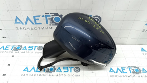 Left side mirror assembly for Volvo XC60 18-24, 14+5 pins, camera, turn signal, auto-dimming, heated, BSM, blue