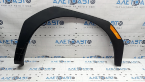 Front right fender arch trim for Hyundai Santa Fe 2020-2021, black, without automatic parking, with reflector, scratches, cracked fasteners, broken fastener