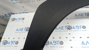 Front right fender arch trim for Hyundai Santa Fe 2020-2021, black, without automatic parking, with reflector, scratches, cracked fasteners, broken fastener