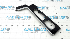 Volvo XC60 22-26 center console trim, glossy black with chrome, scratches, dented mount
