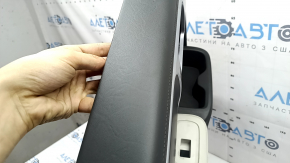 Door trim panel rear left Hyundai Santa Fe 24-26 gray, armrest and insert light gray, molding chrome, bumps, dents, scratches on the molding, scuffed