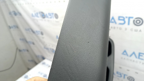 Door trim panel rear left Hyundai Santa Fe 24-26 gray, armrest and insert light gray, molding chrome, bumps, dents, scratches on the molding, scuffed