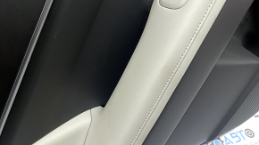 Door trim panel rear left Hyundai Santa Fe 24-26 gray, armrest and insert light gray, molding chrome, bumps, dents, scratches on the molding, scuffed