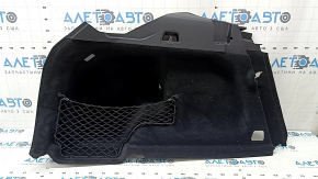 Left arch trim for Volvo XC60 18-26, black, for cigarette lighter and mesh, with backlight, without cigarette lighter housing, scratches