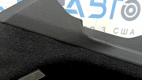 Left arch trim for Volvo XC60 18-26, black, for cigarette lighter and mesh, with backlight, without cigarette lighter housing, scratches