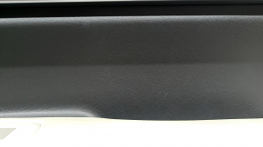 Hyundai Santa Fe 2020 2021 front right door panel, gray, light gray armrest and insert, chrome molding, scratches