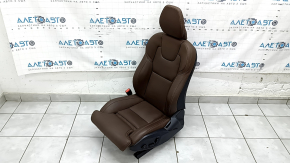 Volvo XC60 22-26 driver's seat with airbag, electric, heated, ventilated, brown Nappa leather with perforation and knee support, wrinkled