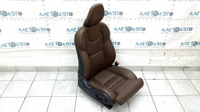 Volvo XC60 18-26 passenger seat with airbag, electric, heated, ventilated, brown Nappa leather, perforated, with knee support, scratches, needs cleaning