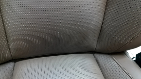 Volvo XC60 18-26 passenger seat with airbag, electric, heated, ventilated, brown Nappa leather, perforated, with knee support, scratches, needs cleaning