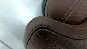 Volvo XC60 18-26 passenger seat with airbag, electric, heated, ventilated, brown Nappa leather, perforated, with knee support, scratches, needs cleaning