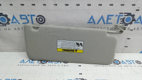 Left sun visor for Hyundai Santa Fe 2020-2021 without panoramic windows, gray, without hook, dry-cleanable