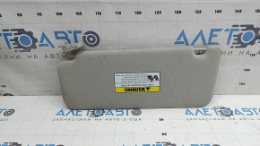 Right sun visor for Hyundai Santa Fe 24-26 without panoramic windows, gray, without hook, dry-cleanable