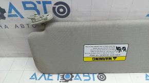Right sun visor for Hyundai Santa Fe 24-26 without panoramic windows, gray, without hook, dry-cleanable