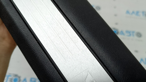 Volvo XC60 18-26 black front left door sill with chrome insert, scratches, needs cleaning