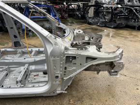 Volvo XC90 16-23 front right quarter panel on the body, silver, dented threshold, bump on the pillar