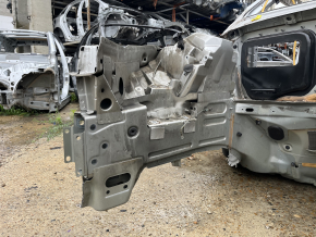 Volvo XC90 16-23 front right quarter panel on the body, silver, dented threshold, bump on the pillar