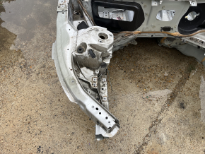 Volvo XC90 16-23 front right quarter panel on the body, silver, dented threshold, bump on the pillar