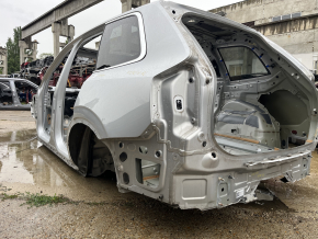 Quarter wing rear left Volvo XC90 16-26 on the body, silver, dented threshold, bumps at sunset