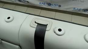Left rear seat, 2nd row, Hyundai Santa Fe 2024-2026, with airbag, gray leather, with belt and armrest, electric, for 3 rows, dry-cleanable