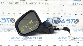 Left side mirror assembly for Hyundai Santa Fe 24-26, 8 pins, white, heated, turn signal, BSM