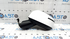 Left side mirror assembly for Hyundai Santa Fe 24-26, 8 pins, white, heated, turn signal, BSM