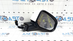 Right side mirror assembly for Hyundai Santa Fe 24-26, 8 pins, white, heated, turn signal, BSM
