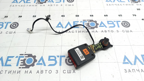 Rear seat belt latch, 2nd row, right, Hyundai Santa Fe 24-26, dark gray, with wire