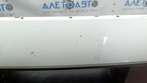 Front bumper assembly Hyundai Santa Fe 2020 SEL, Limited, white, lip structure, with louvered deflectors, scratches, chips, cracked lip, pressed