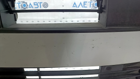 Front bumper assembly Hyundai Santa Fe 2020 SEL, Limited, white, lip structure, with louvered deflectors, scratches, chips, cracked lip, pressed