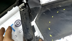 Rear bumper, bare middle section, Hyundai Santa Fe 2020 SEL, Limited, scratches, scuffs, cracks, missing fragments, broken mount