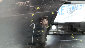 Rear bumper, bare middle section, Hyundai Santa Fe 2020 SEL, Limited, scratches, scuffs, cracks, missing fragments, broken mount