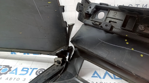 Rear bumper, bare middle section, Hyundai Santa Fe 2020 SEL, Limited, scratches, scuffs, cracks, missing fragments, broken mount