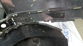 Rear bumper, bare middle section, Hyundai Santa Fe 2020 SEL, Limited, scratches, scuffs, cracks, missing fragments, broken mount