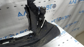 Rear bumper, bare middle section, Hyundai Santa Fe 2020 SEL, Limited, scratches, scuffs, cracks, missing fragments, broken mount