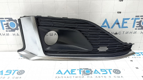 Right front bumper grille for Audi A5 F5 20-25, radar-mounted, black, chrome molding, bumpers
